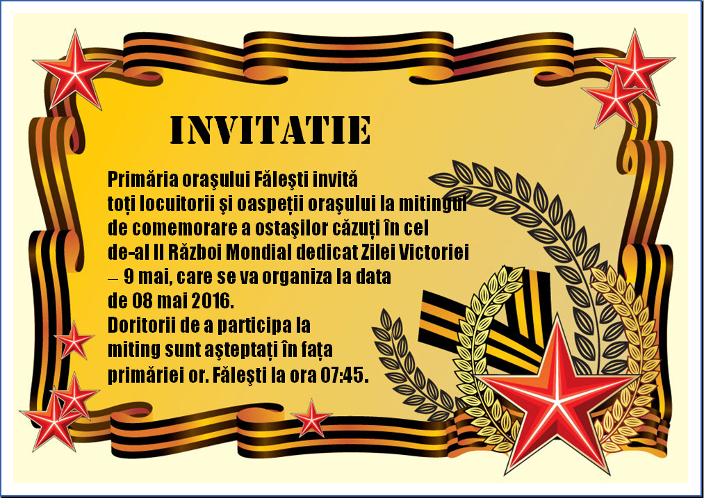 9 mai invitatie